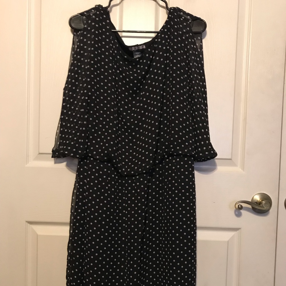 New Black/ White Polka Dot Dress Size 3X